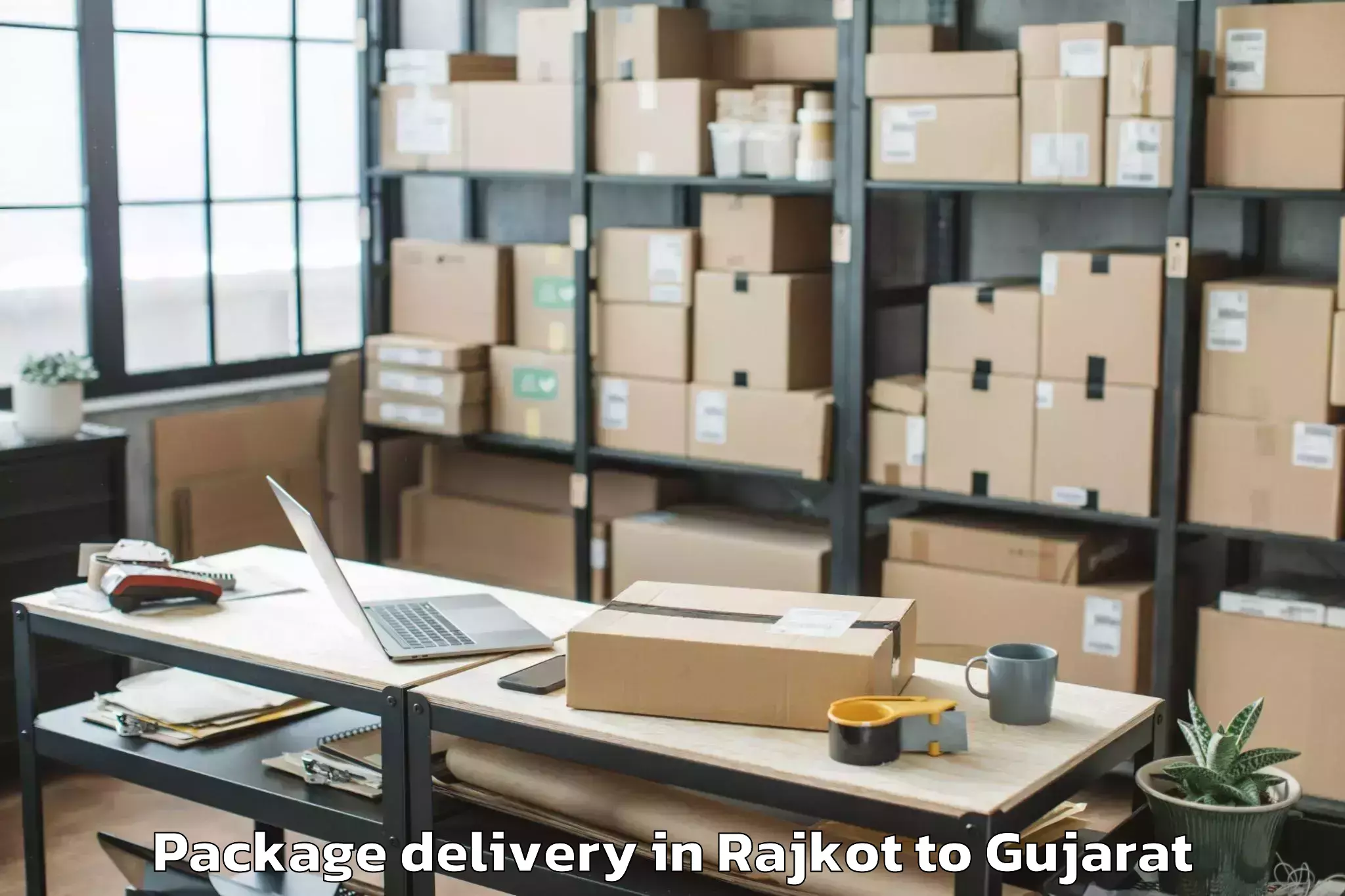 Trusted Rajkot to Vagara Package Delivery